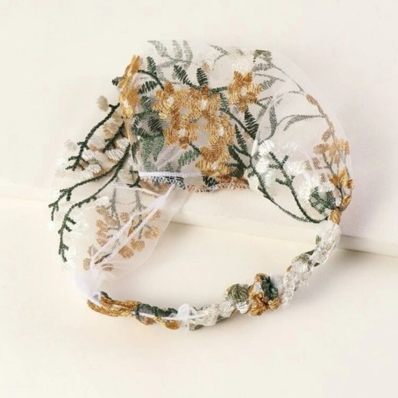 Floral Sheer Headband - Picture 4 of 6